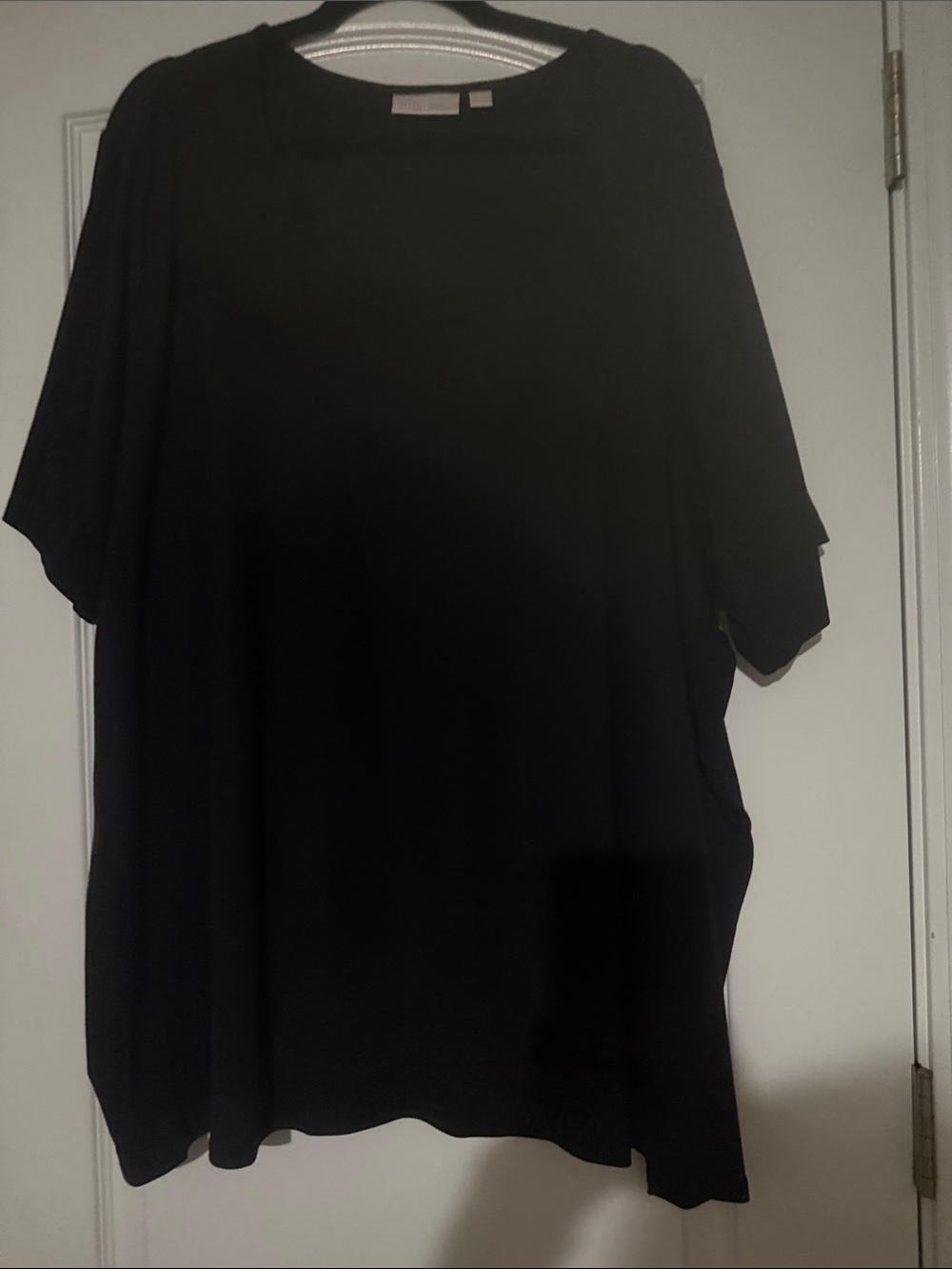 Belle by Kim Gravel Black Short-Sleeve Shirt Size 4X
